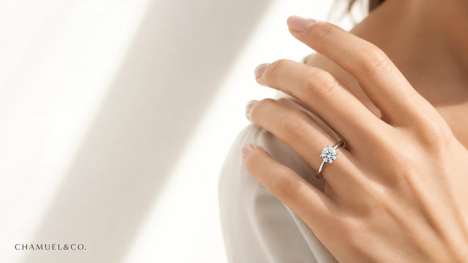 Proposal ring lifestyle on hand by Chamuel & Co.