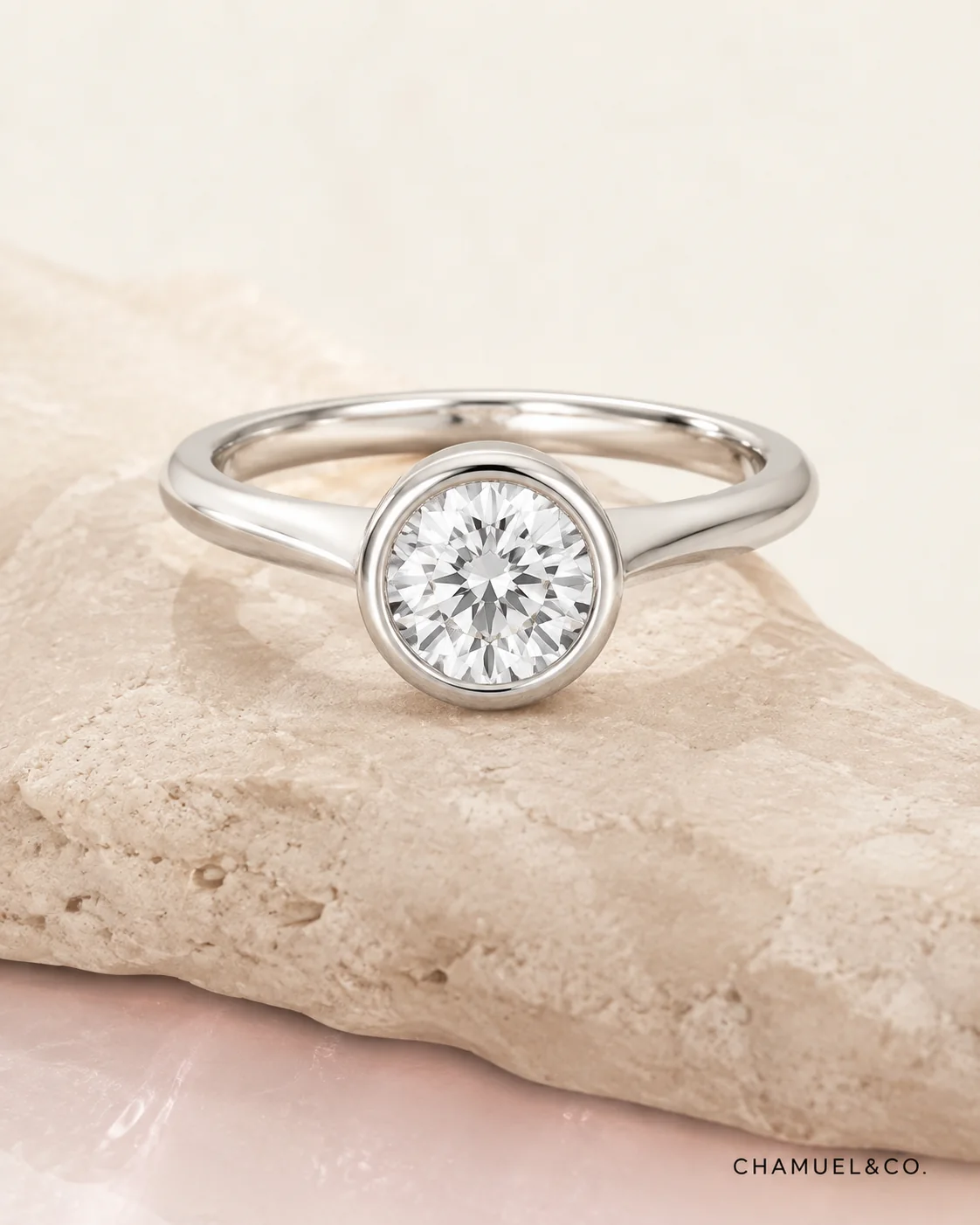 Bezel engagement ring Malaysia