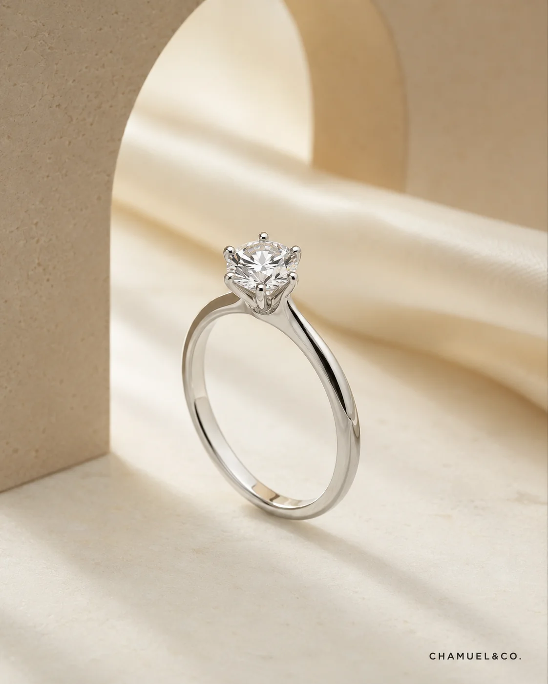 Classic solitaire engagement ring Malaysia