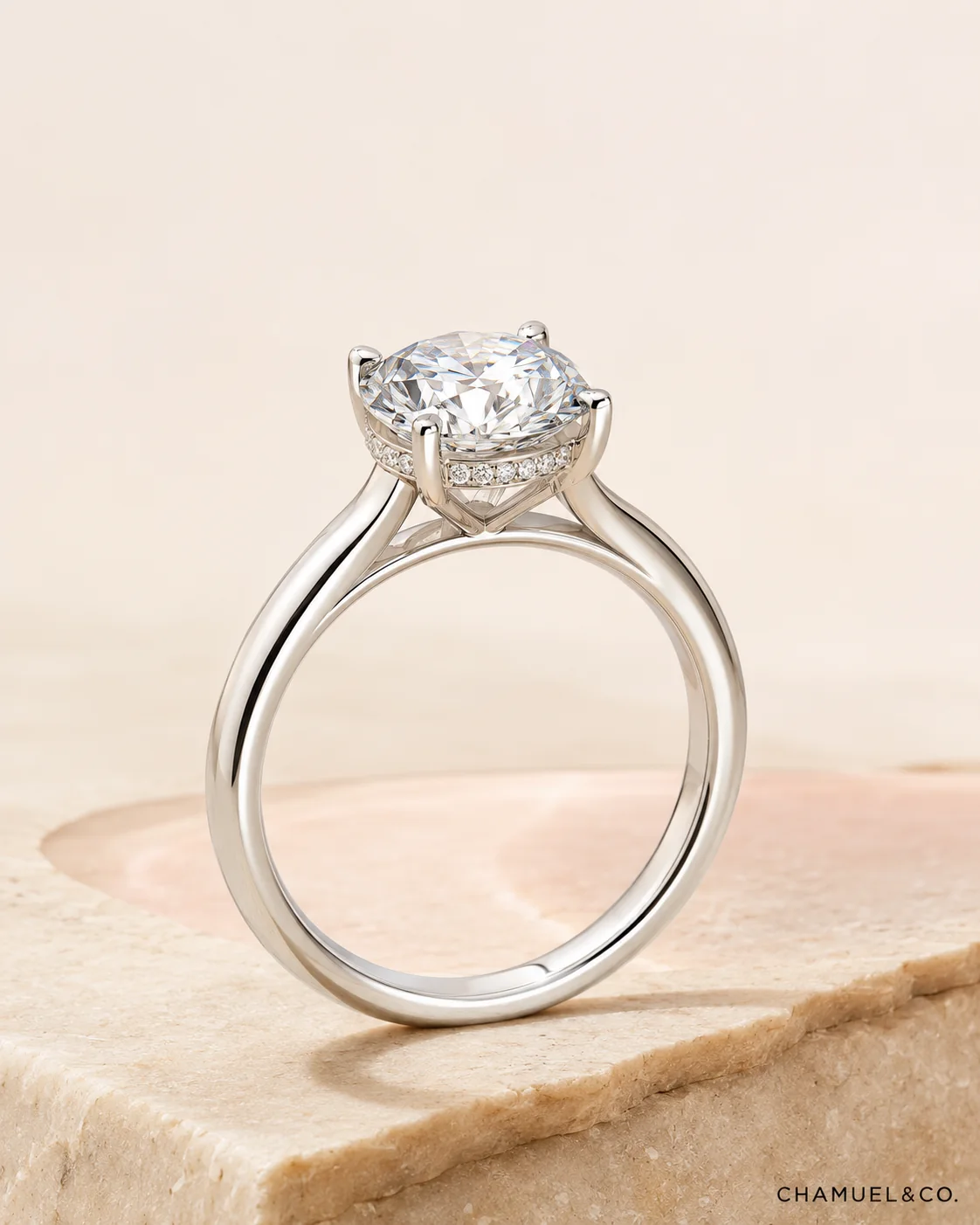 Hidden halo engagement ring Malaysia