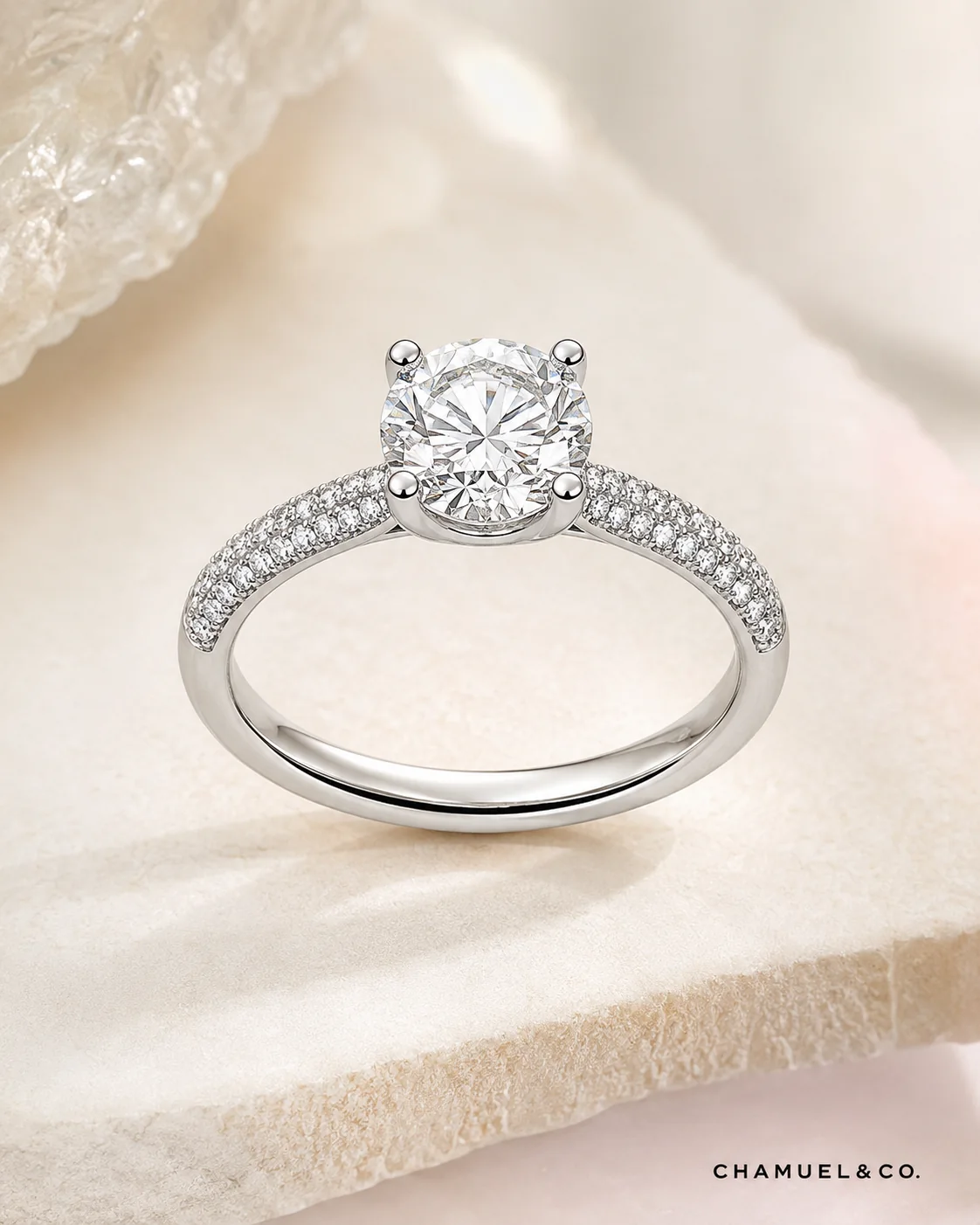 Pave engagement ring Malaysia