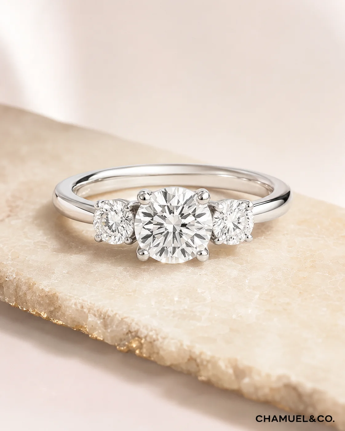 Three stone engagement ring Malaysia