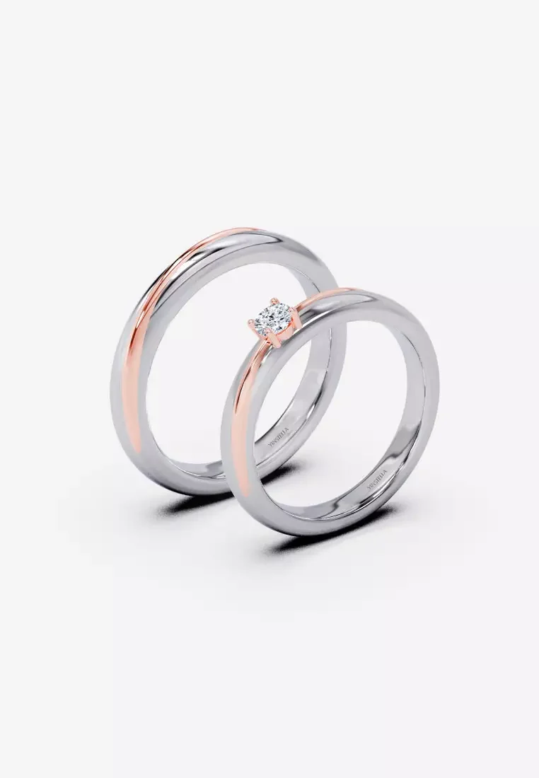 Two-tone wedding bands